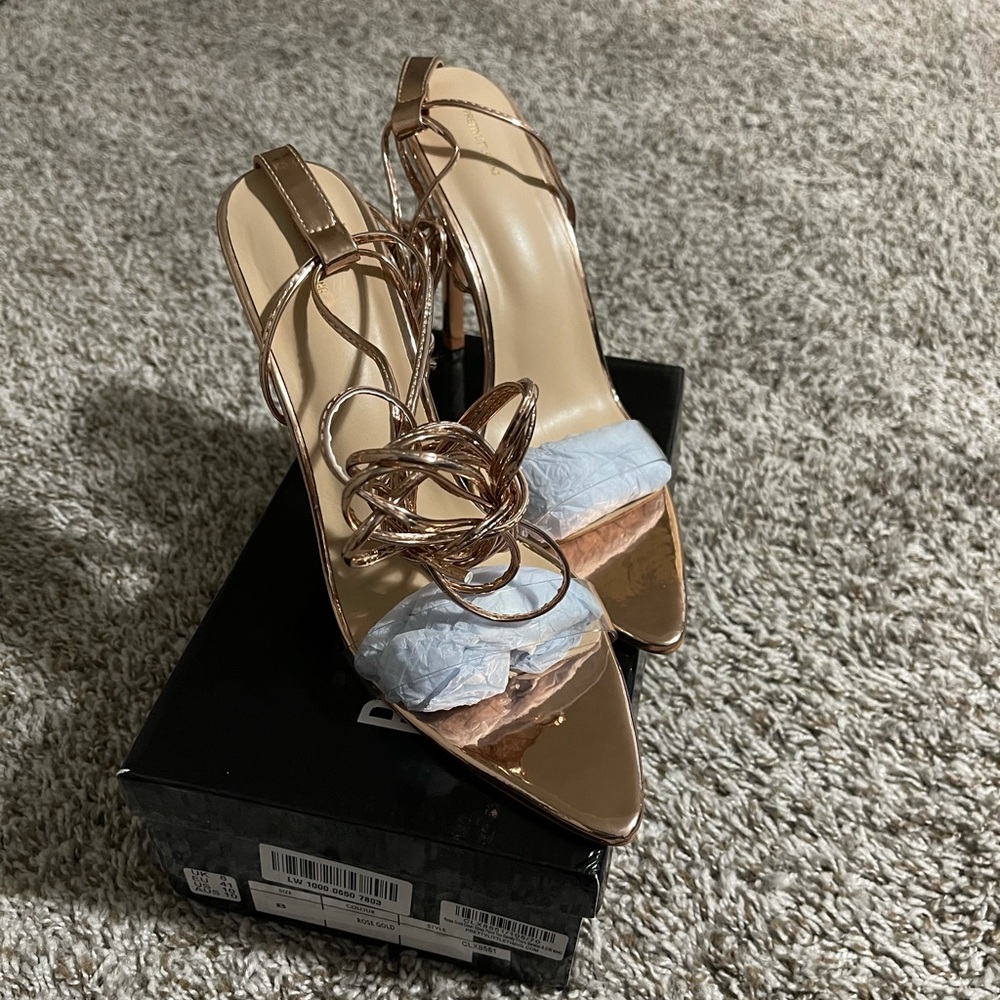 Rose gold heels